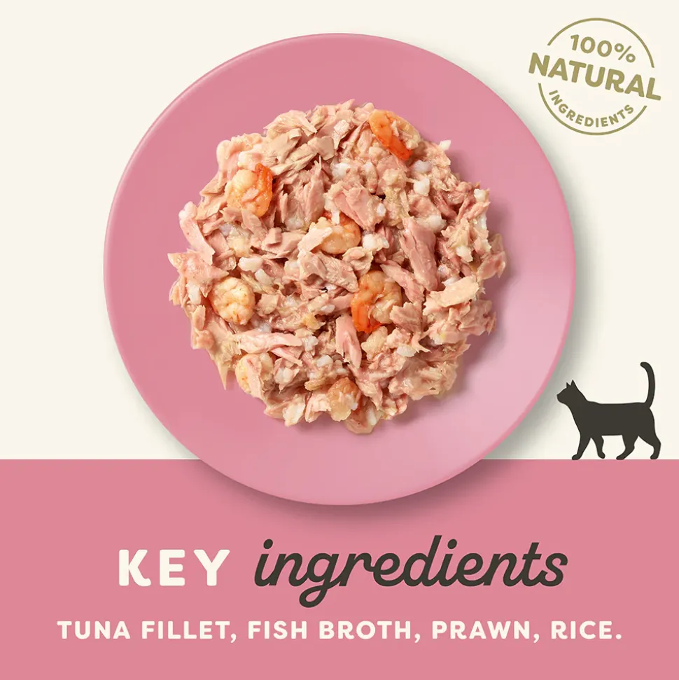 Applaws Natural 75% Tuna Fillet and 23% Prawn Wet Cat Food - 70 g
