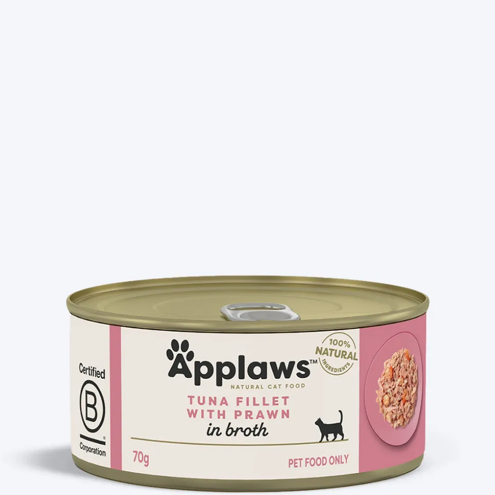 Applaws Natural 75% Tuna Fillet and 23% Prawn Wet Cat Food - 70 g