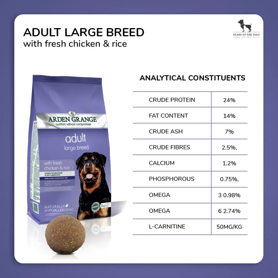 Arden Grange Large Breed Adult Dry Dog Food - Fresh Chicken & Rice