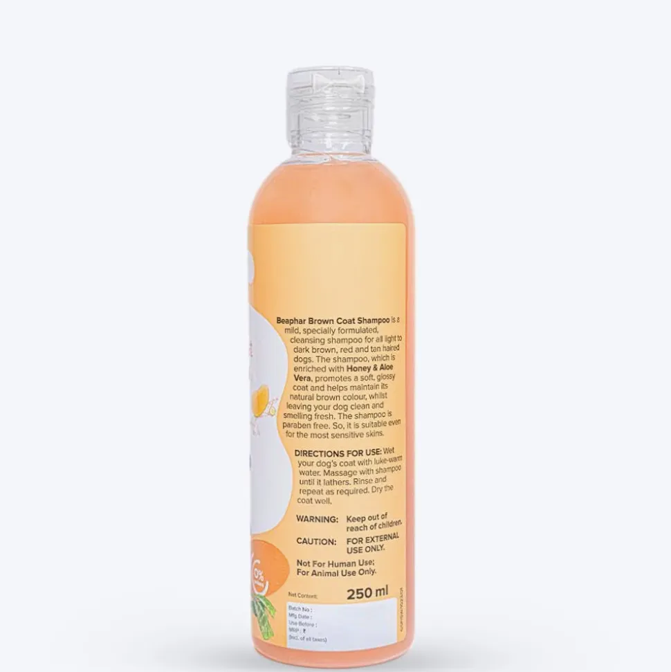 Beaphar Brown And Shiny Coat Shampoo For Dog - Honey & Aloe Vera - 250 ml