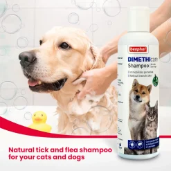 Beaphar Dimethicare Tick & Flea Shampoo For Dog & Cat - Aloe Vera - 200 ml