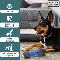 Black+Decker Treat Leak Floatable Dumbbell Interactive Toy For Dog
