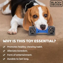 Black+Decker Treat Leak Floatable Dumbbell Interactive Toy For Dog