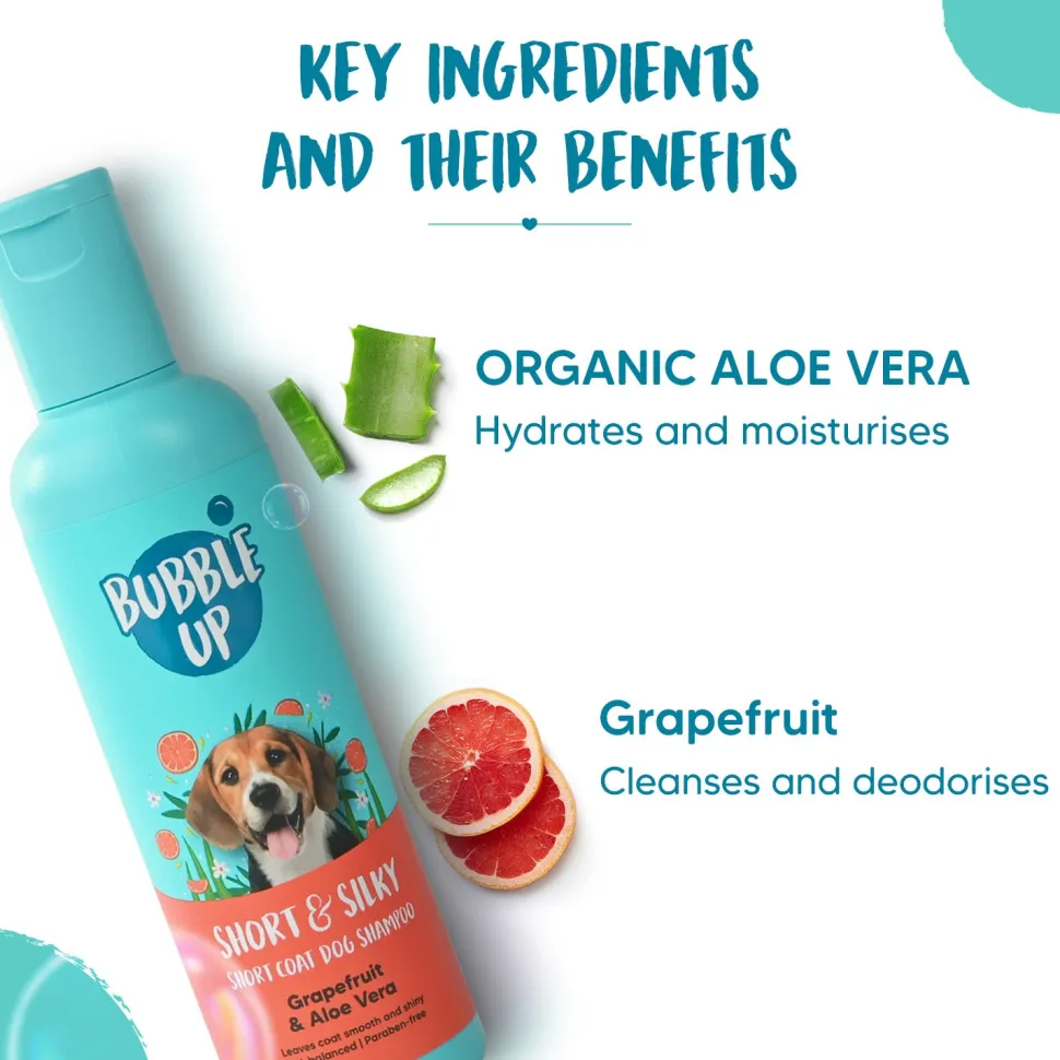 Bubble Up - Short & Silky Short Coat Shampoo For Dog - 200 ml