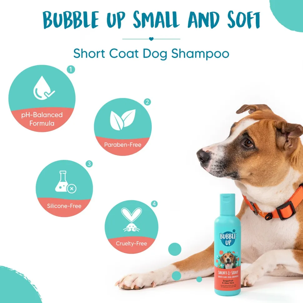 Bubble Up - Short & Silky Short Coat Shampoo For Dog - 200 ml