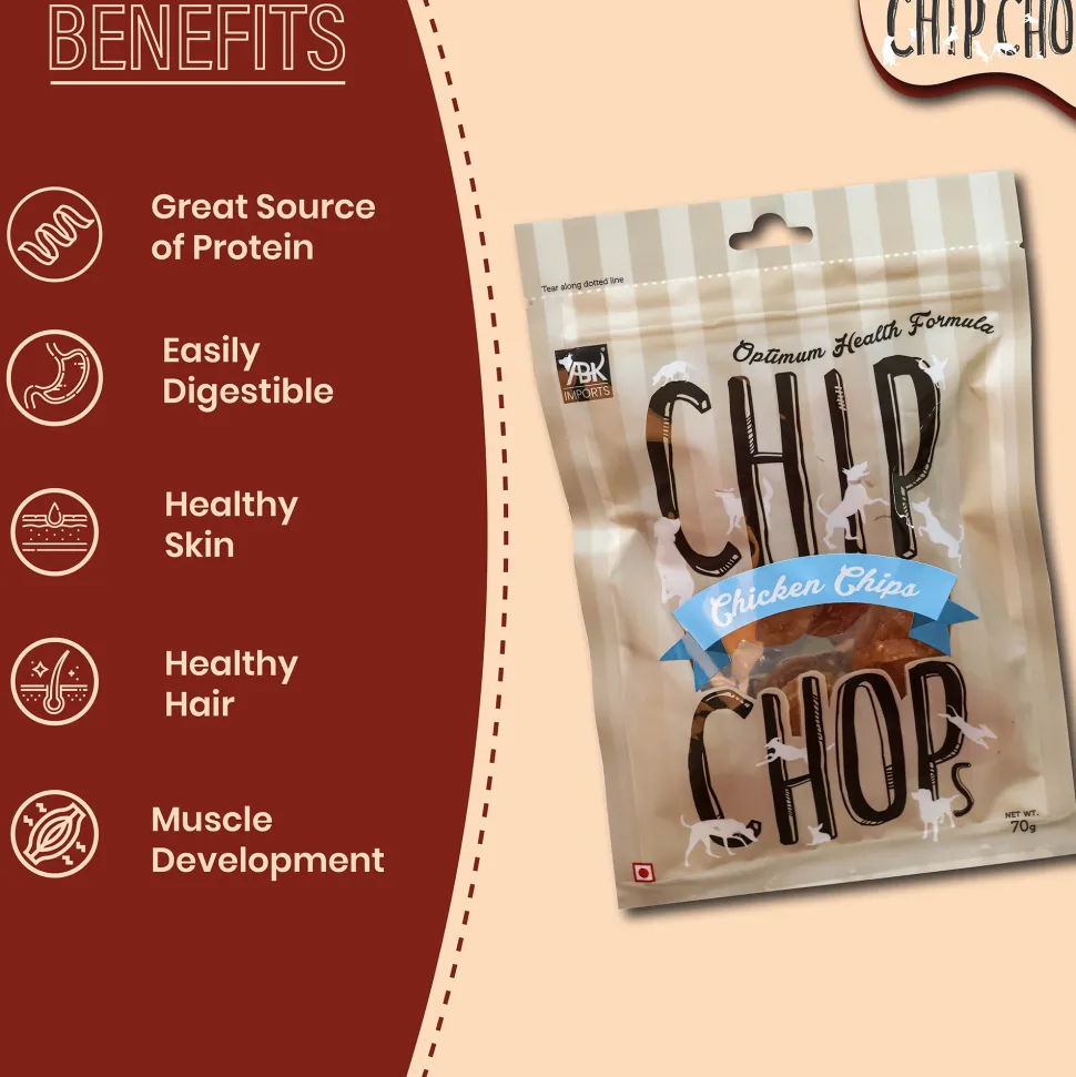 Chip Chops Chicken Chips Treats For Dog - 70 g