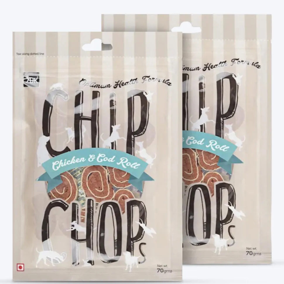 Chip Chops Chicken & Codfish Roll Treats For Dog - 70 g
