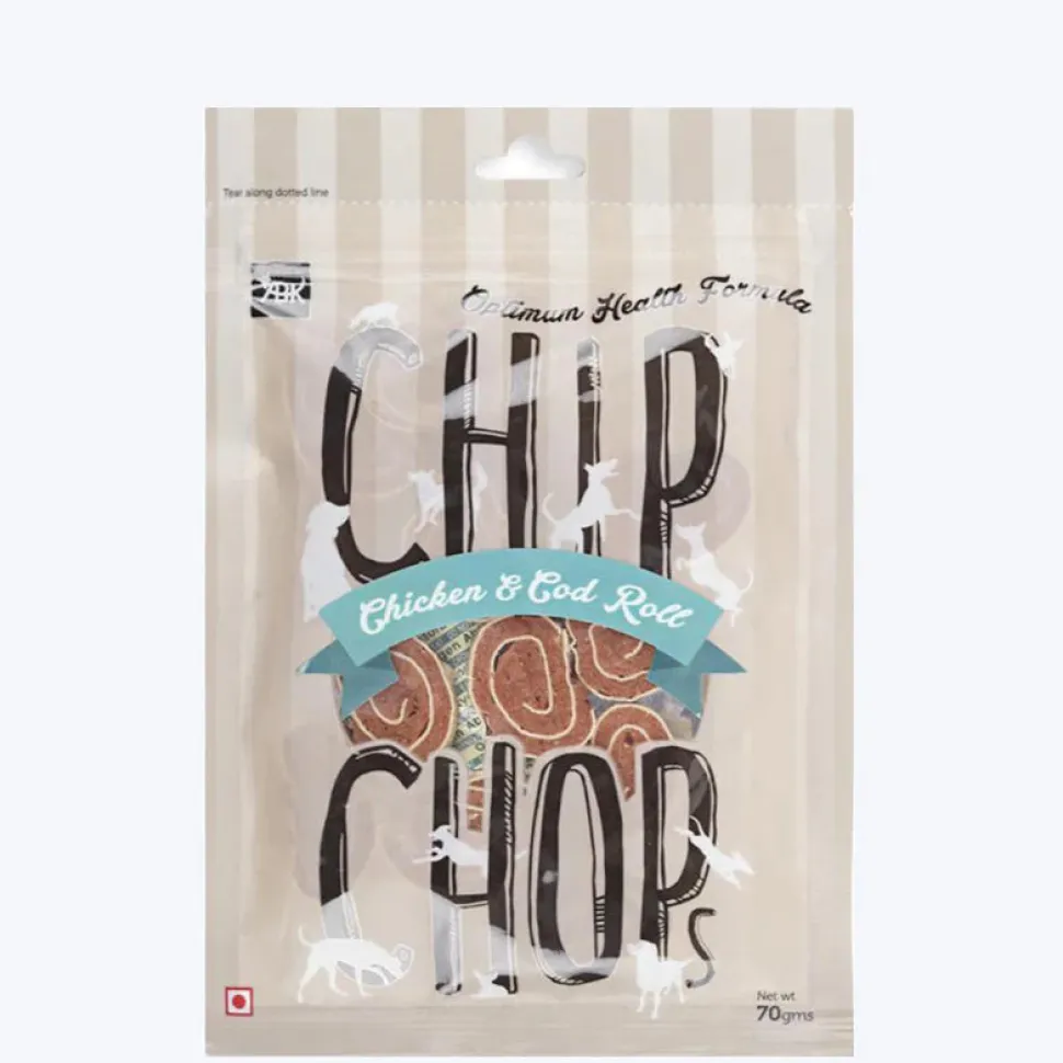 Chip Chops Chicken & Codfish Roll Treats For Dog - 70 g