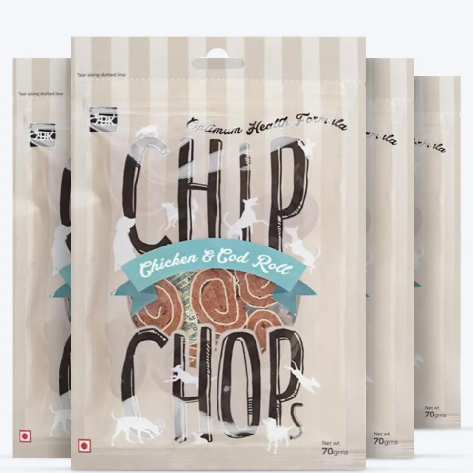 Chip Chops Chicken & Codfish Roll Treats For Dog - 70 g