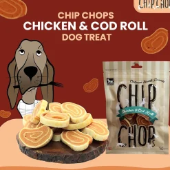 Chip Chops Chicken & Codfish Roll Treats For Dog - 70 g