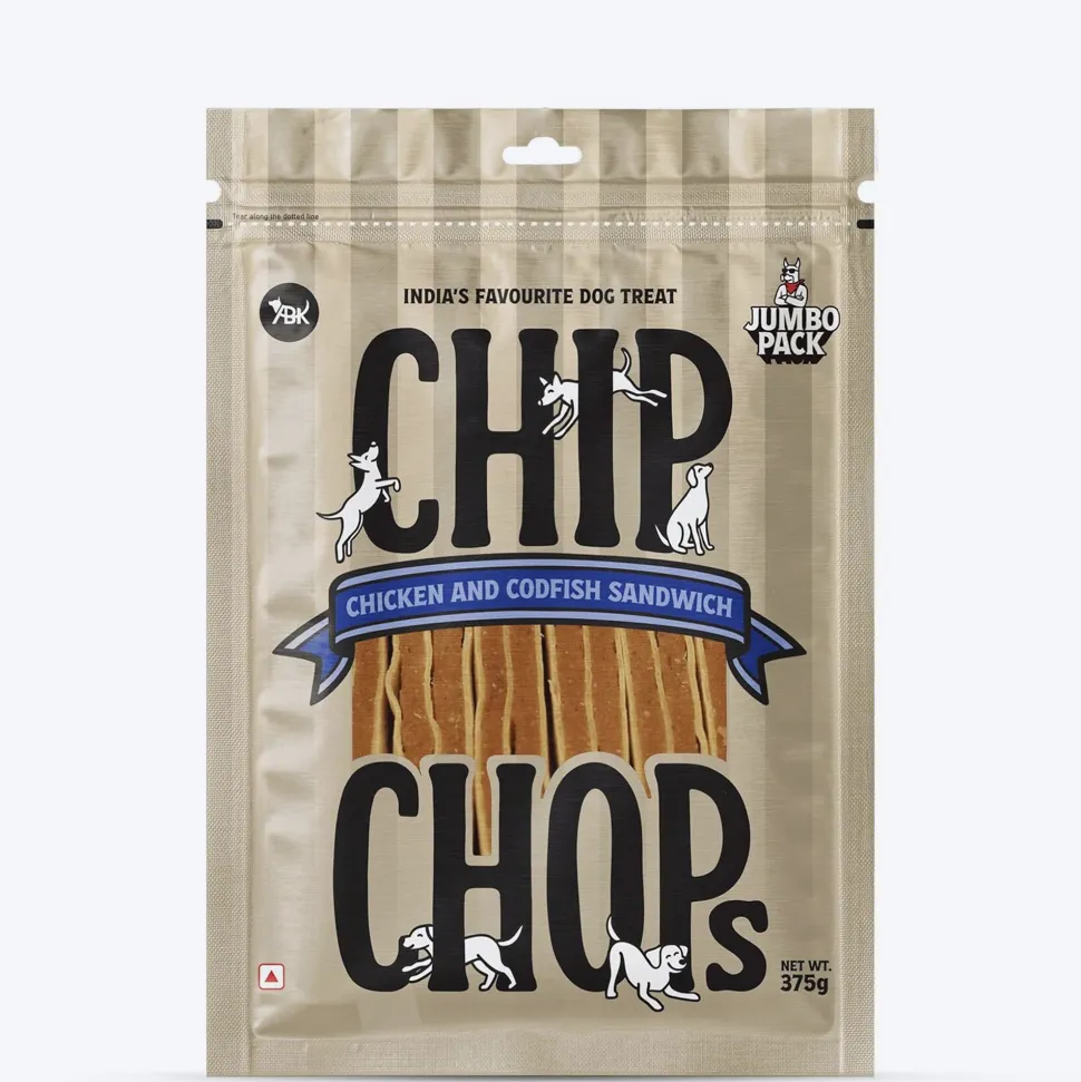 Chip Chops Chicken & Codfish Sandwich Treats For Dog
