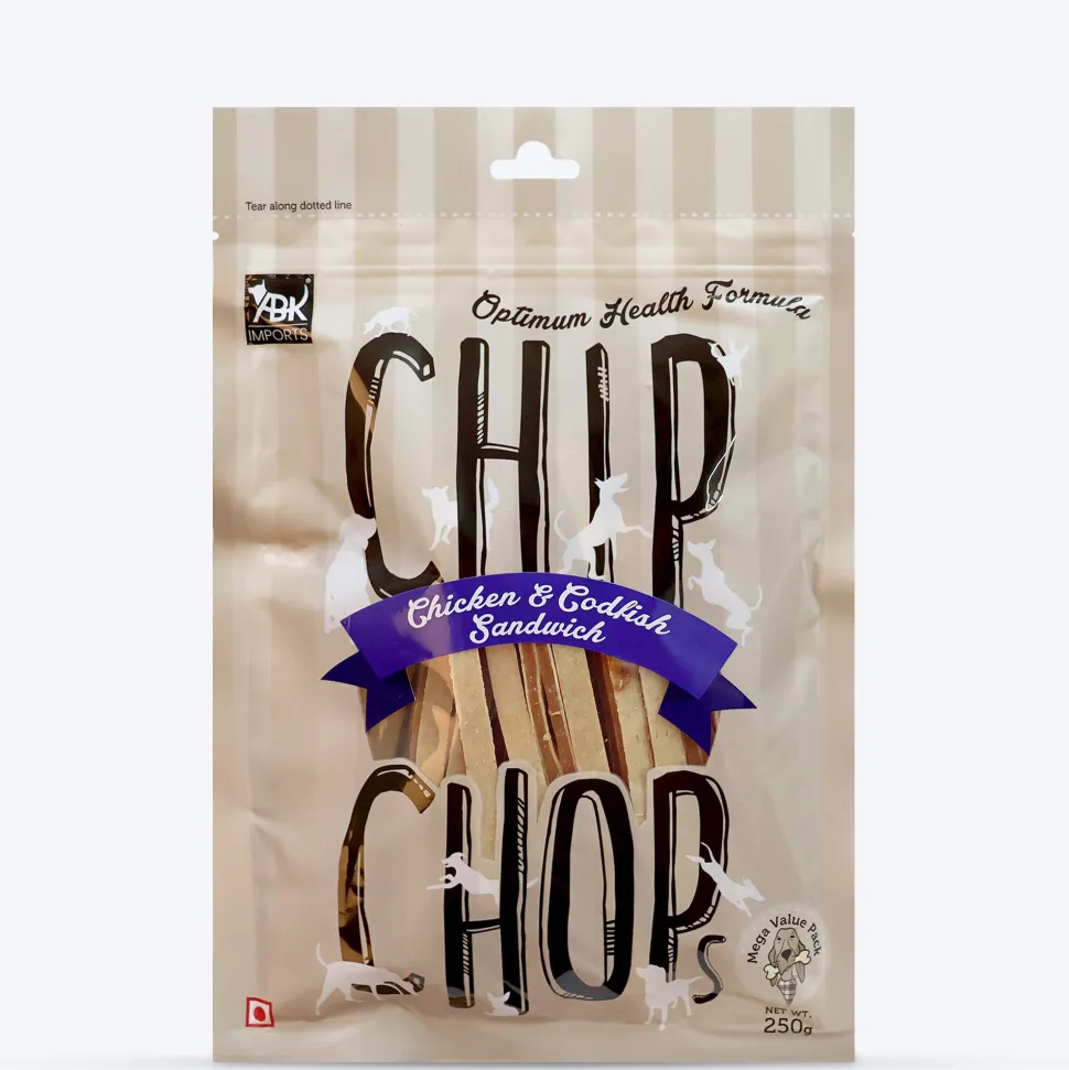 Chip Chops Chicken & Codfish Sandwich Treats For Dog