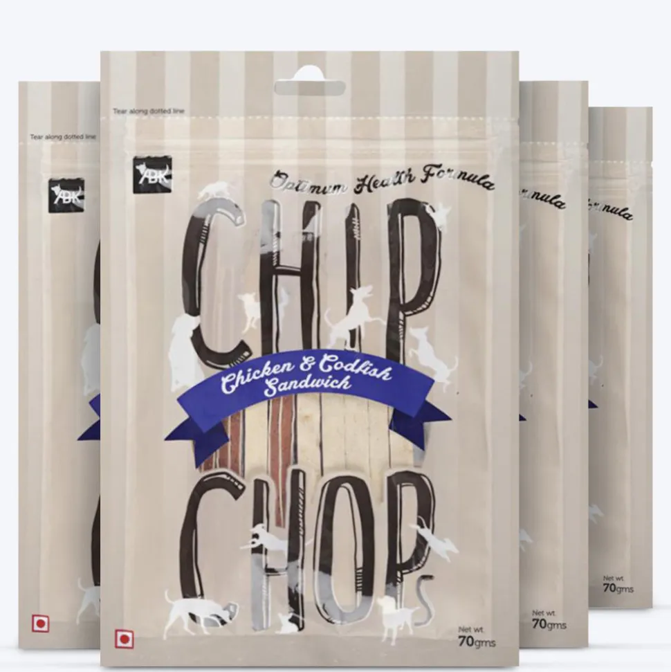 Chip Chops Chicken & Codfish Sandwich Treats For Dog