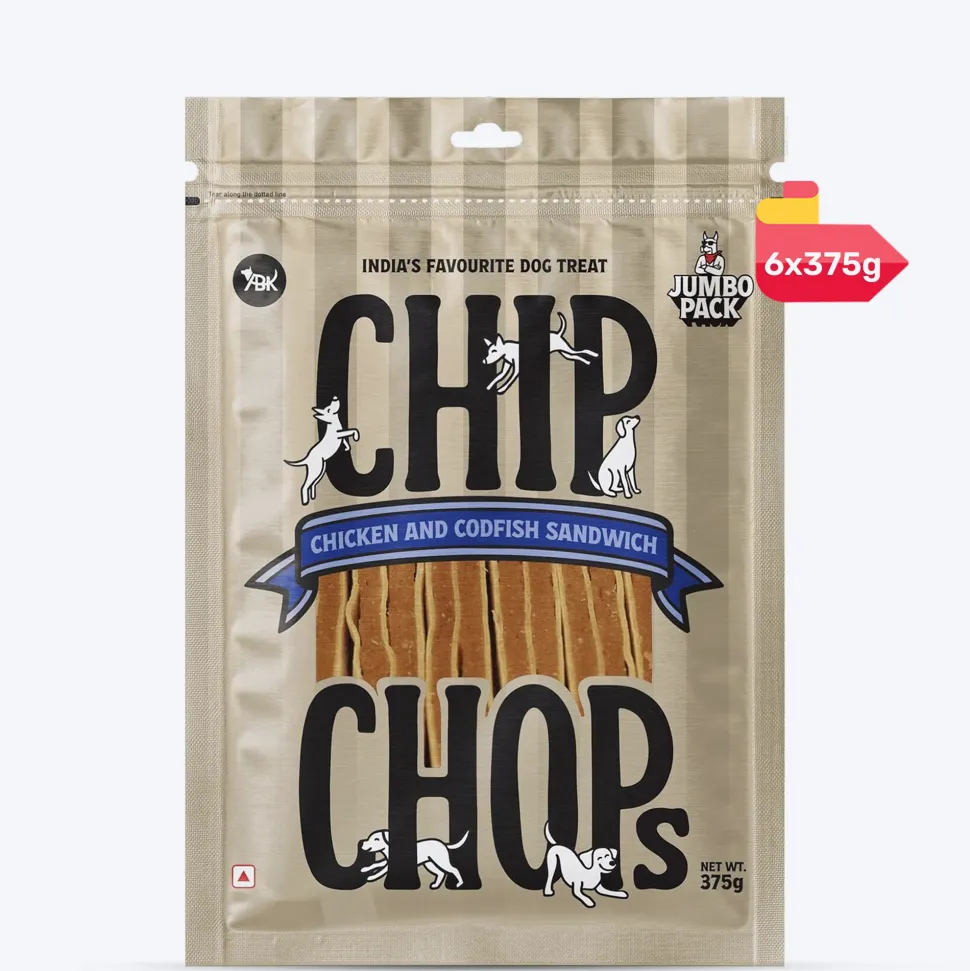Chip Chops Chicken & Codfish Sandwich Treats For Dog