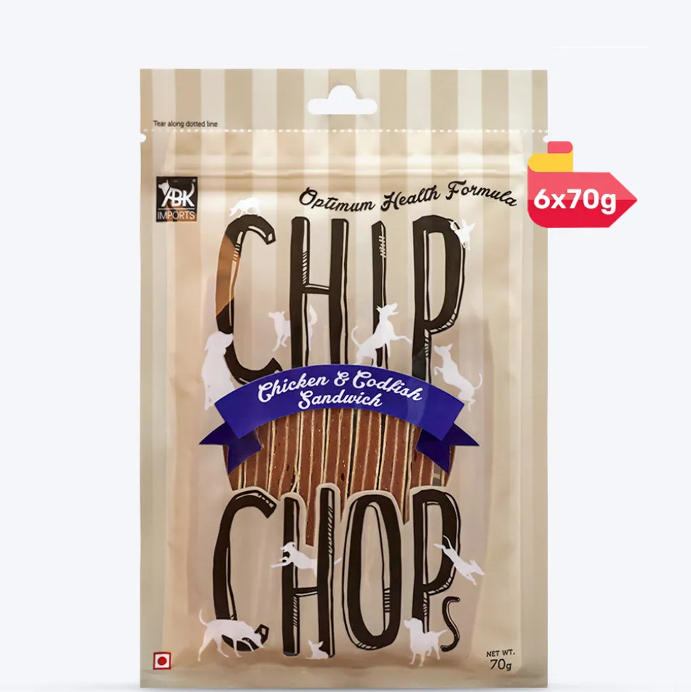 Chip Chops Chicken & Codfish Sandwich Treats For Dog