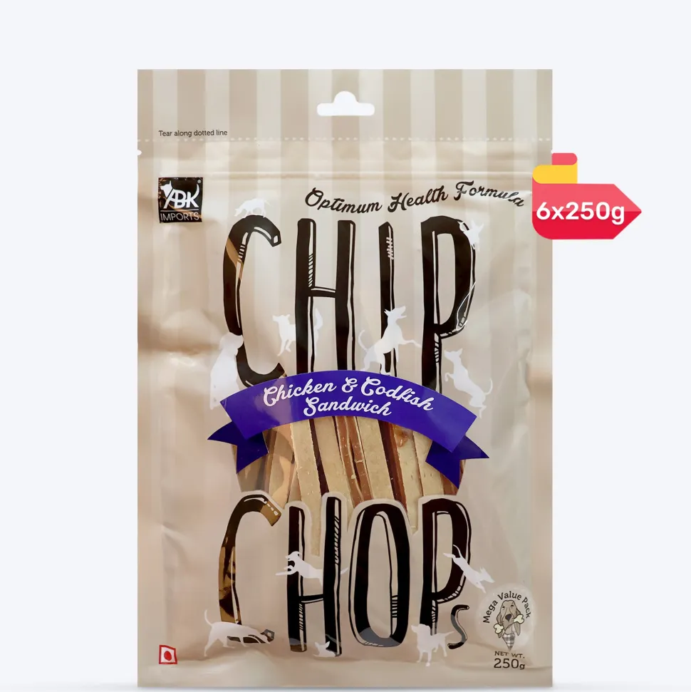 Chip Chops Chicken & Codfish Sandwich Treats For Dog