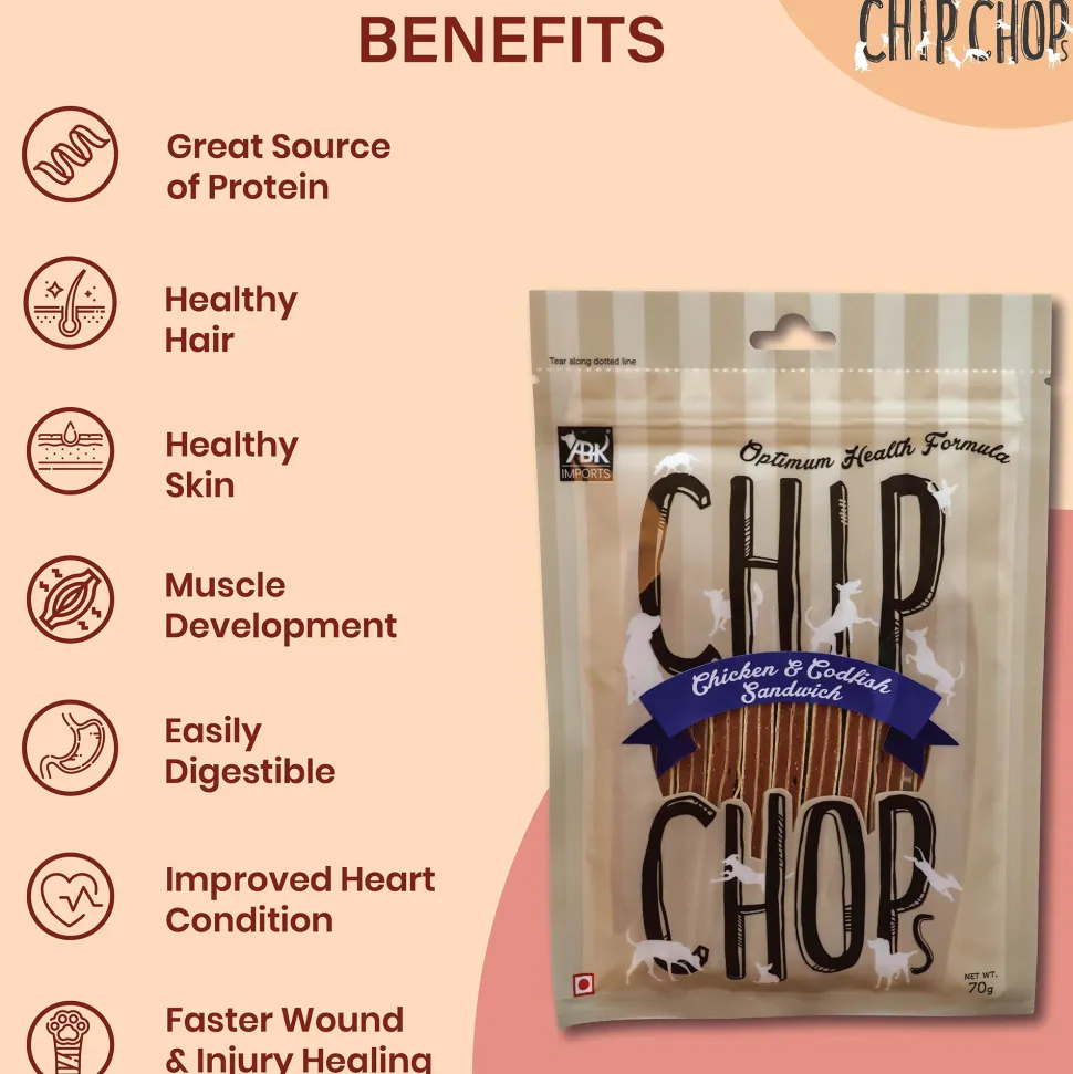 Chip Chops Chicken Treat Trio Combo Pack of 3 (70 gm each)