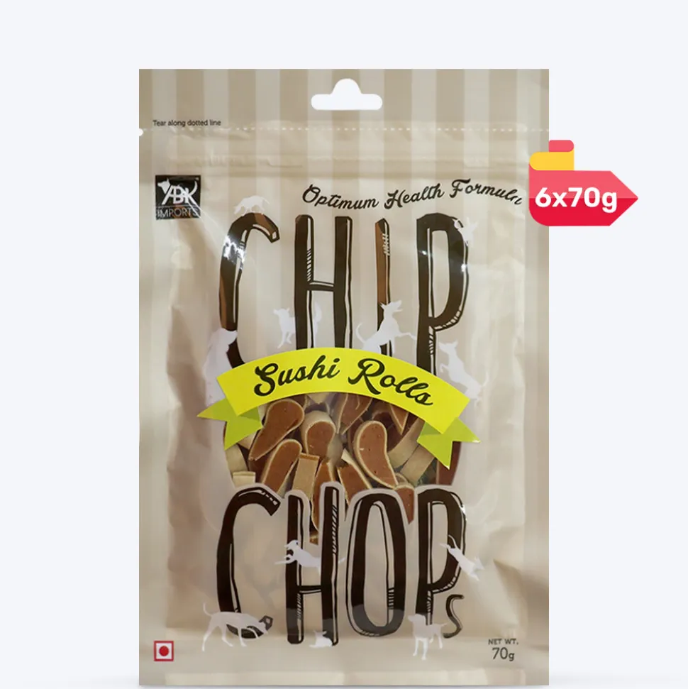 Chip Chops Sushi Rolls Treats For Dog - 70 g