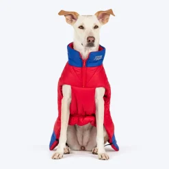 Dash Dog Outbounders Puffer Jacket For Dog - Red & Blue