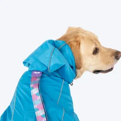 Dash Dog Puddle Jumper Full Coverage Raincoat For Dog - Electric Blue