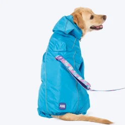 Dash Dog Puddle Jumper Full Coverage Raincoat For Dog - Electric Blue