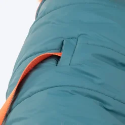 Dash Dog Puffer Dog Jacket - Aqua & Coral