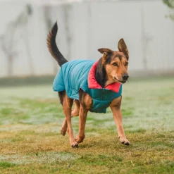 Dash Dog Puffer Dog Jacket - Aqua & Coral