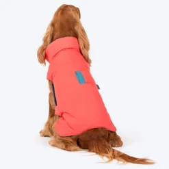 Dash Dog Puffer Dog Jacket - Aqua & Coral