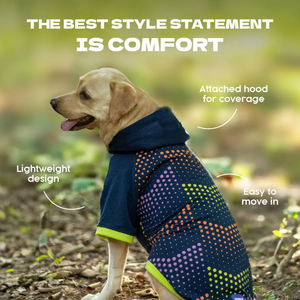 Dash Dog Super Strider Hoodie Sweatshirt For Dog - Navy Blue