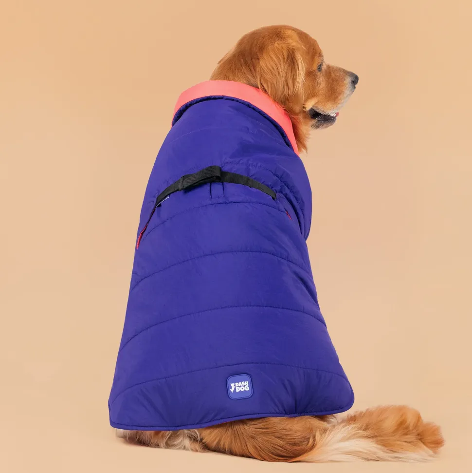Dash Dog Swift Strides Puffer Jacket For Dog - Purple & Pink