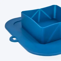 Dash Dog Travel Foldable Double Diner For Dog - Blue