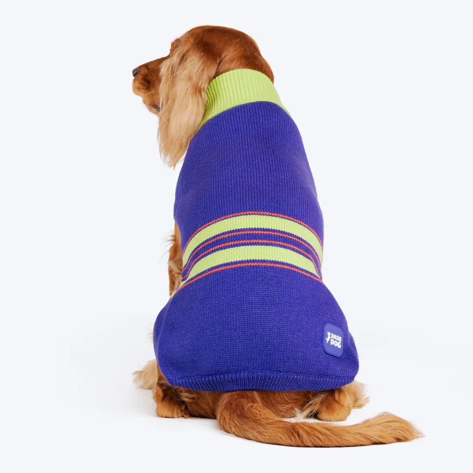 Dash Dog Winter Prism Sweater For Dog - Purple