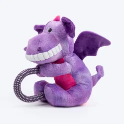 Dash Dog Cheeky Dinosaurus Squeaky Plush Toy For Dog - Purple