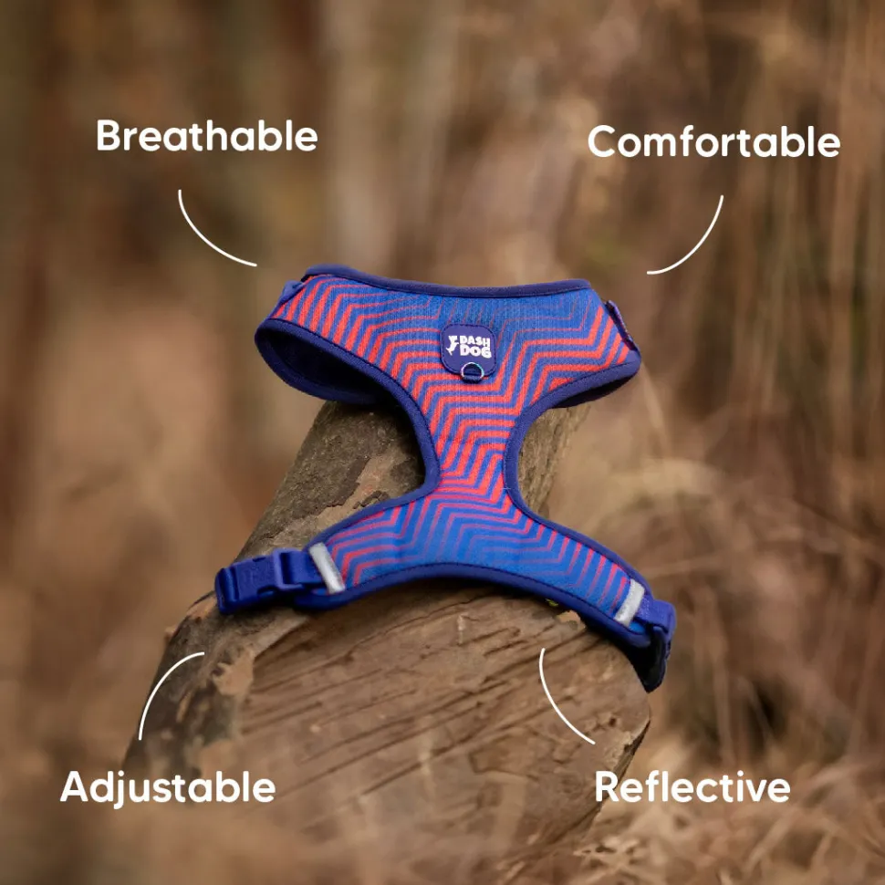 Dash Dog Chevron Easy Walk Harness For Dog - Purple
