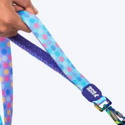 Dash Dog Circle Printed Leash - Aqua Blue & Lavender