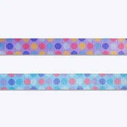 Dash Dog Circle Printed Leash - Aqua Blue & Lavender