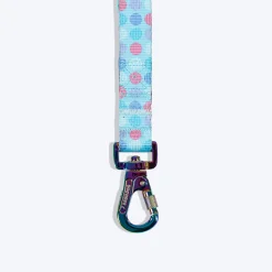 Dash Dog Circle Print Leash - Aqua Blue & Lavender