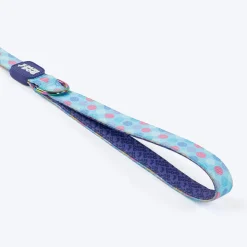 Dash Dog Circle Print Leash - Aqua Blue & Lavender