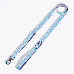 Dash Dog Circle Print Leash - Aqua Blue & Lavender