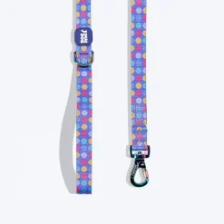 Dash Dog Circle Print Leash - Violet & Red