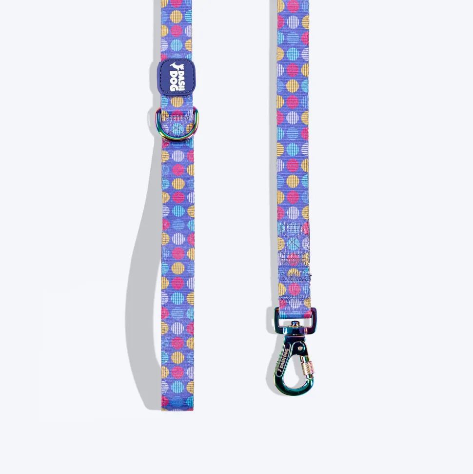 Dash Dog Circle Print Leash - Violet & Red