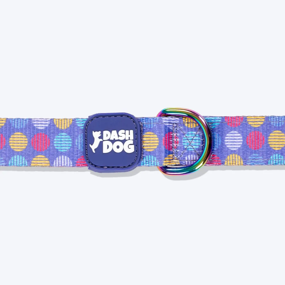 Dash Dog Circle Print Leash - Violet & Red