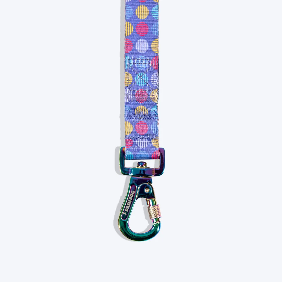 Dash Dog Circle Print Leash - Violet & Red