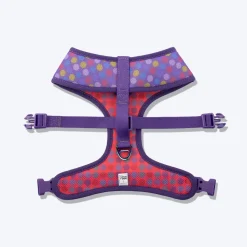 Dash Dog Circle Reversible Harness - Violet & Red