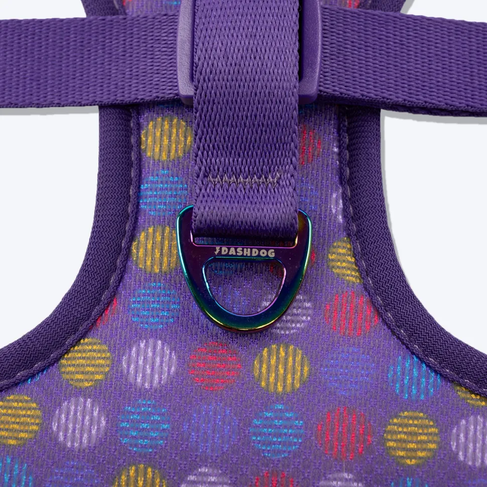 Dash Dog Circle Reversible Harness - Violet & Red