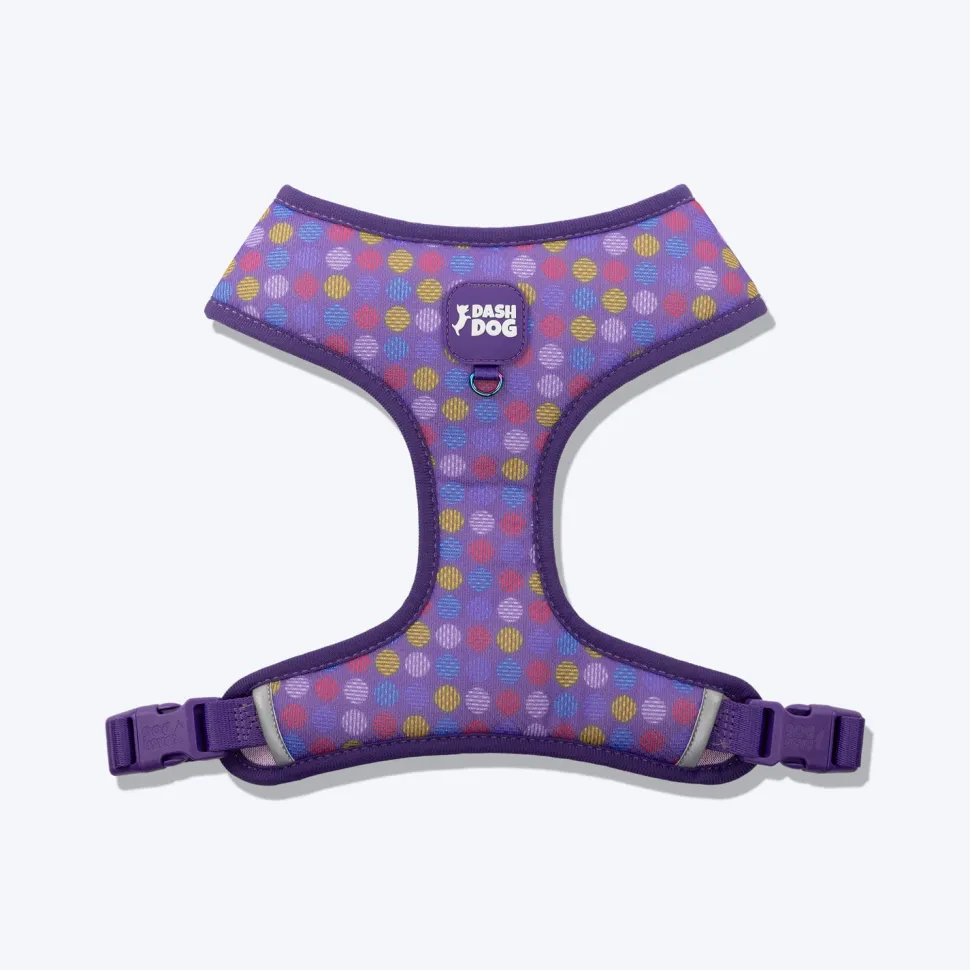 Dash Dog Circle Reversible Harness - Violet & Red