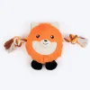 Dash Dog Clever Fox Squeaky Plush Toy For Dog - Orange