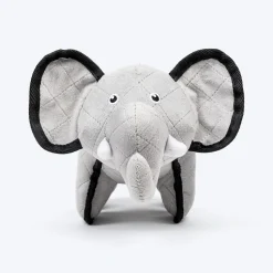 Dash Dog Crinkly Elephant Plush Toy for Dog - Grey