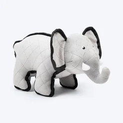 Dash Dog Crinkly Elephant Plush Toy for Dog - Grey