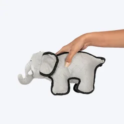 Dash Dog Crinkly Elephant Plush Toy for Dog - Grey